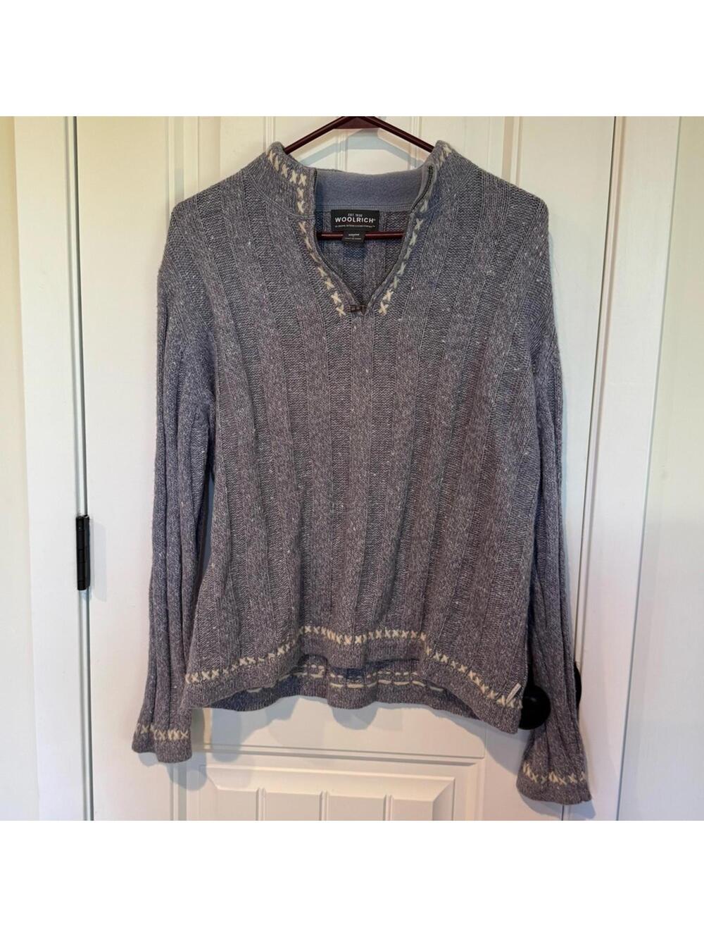 Woolrich Blue Knit Sweater- Size Large